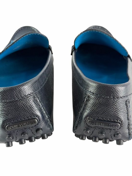 LOUIS VUITTON Hockenheim Navy Blue Leather Men\'s Mocassin 7UK - 8US main image 4